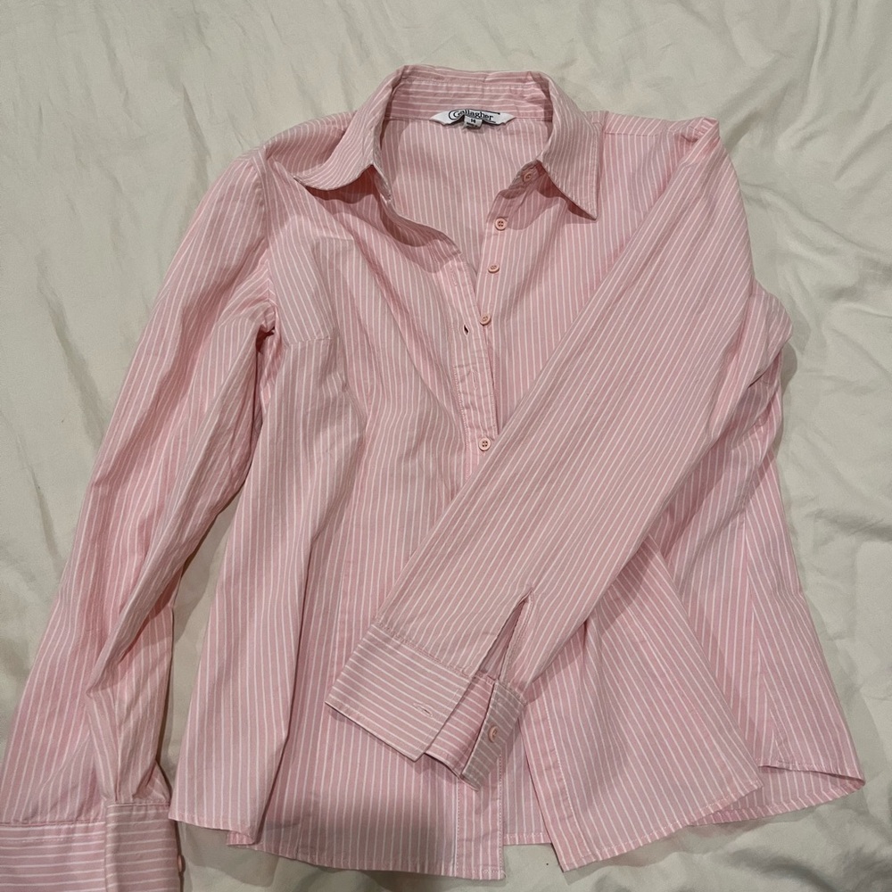 Pink Striped Button Down Shirt
